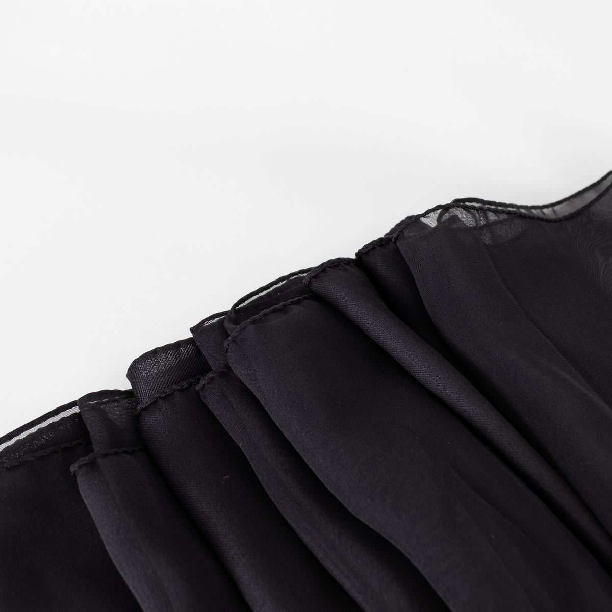 Max Mara Black Silk Scarf