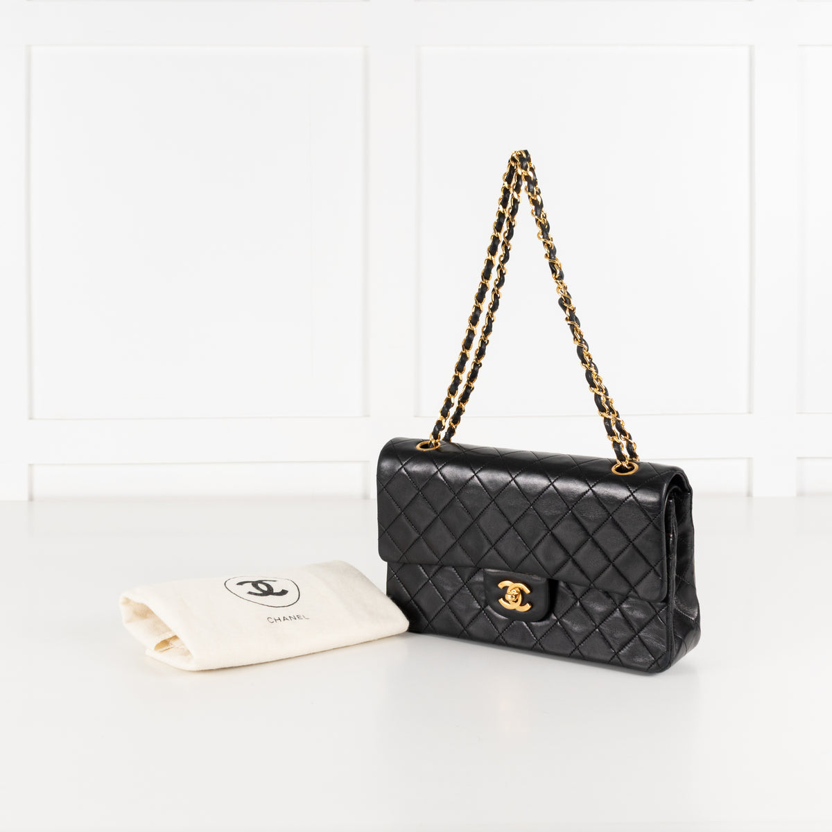 Chanel Vintage Medium Chocolate Lambskin Double Flap Bag