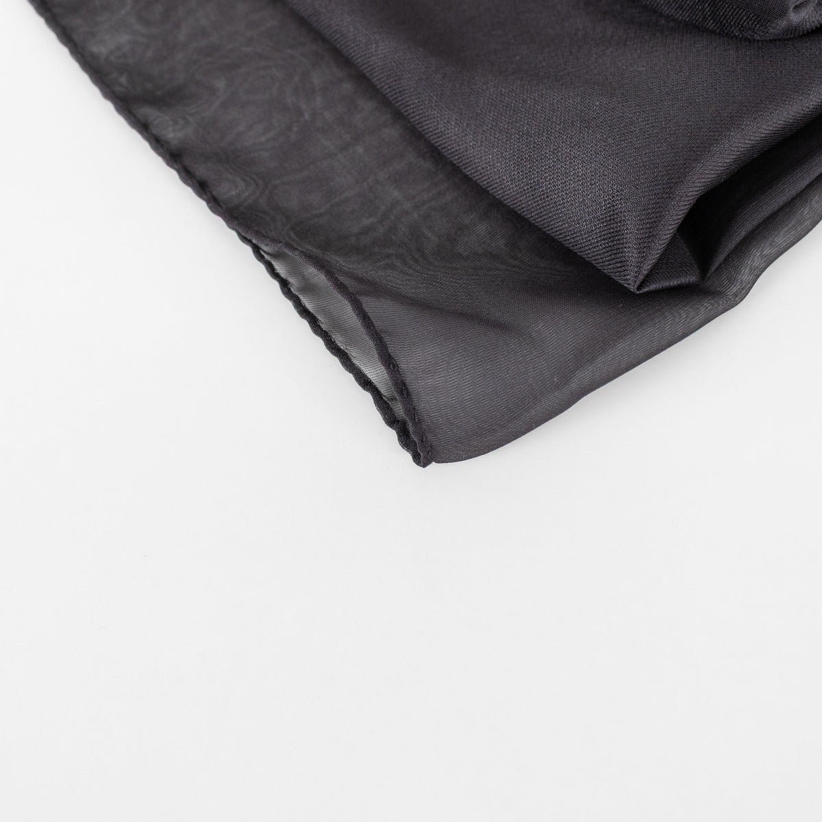 Max Mara Black Silk Scarf