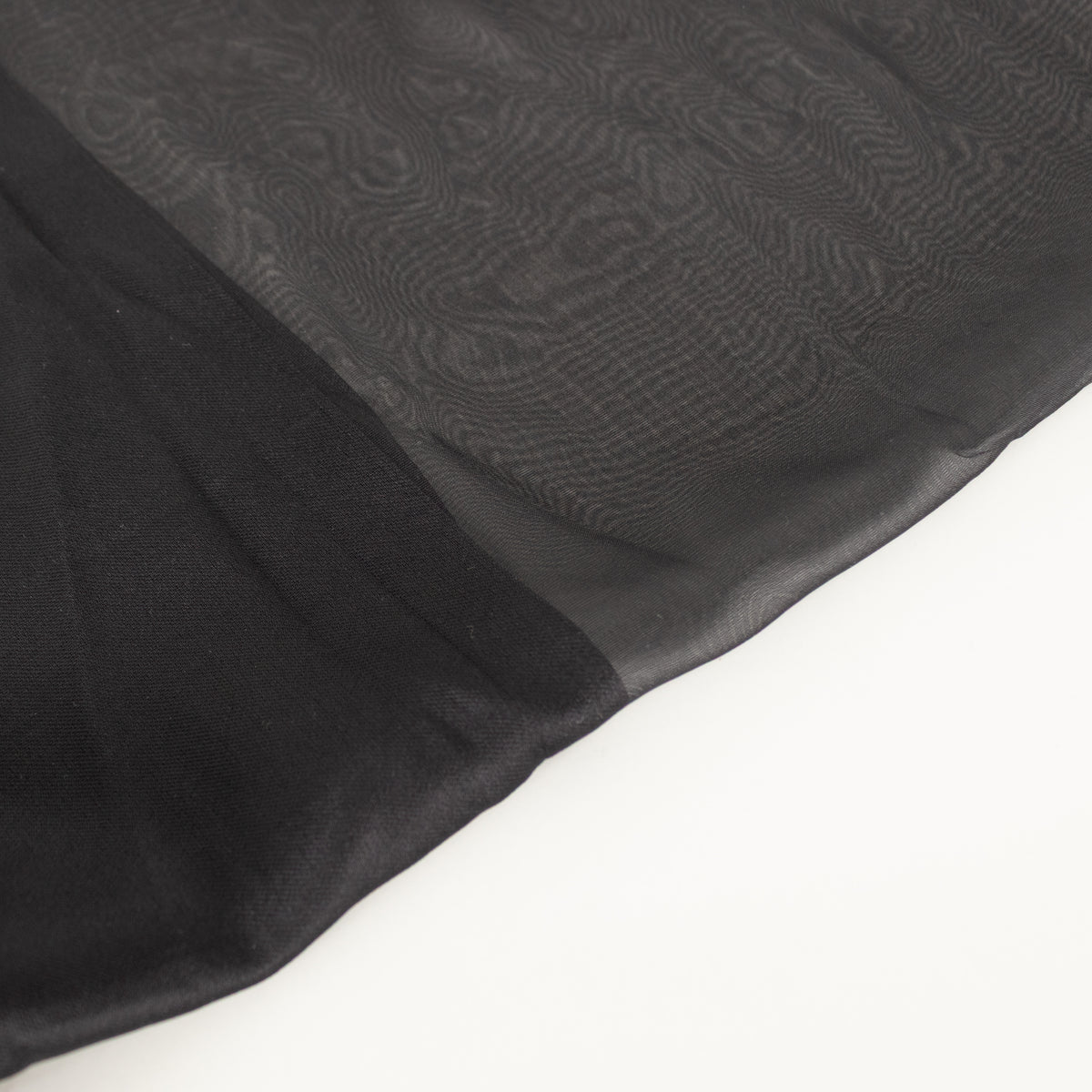Max Mara Black Silk Scarf