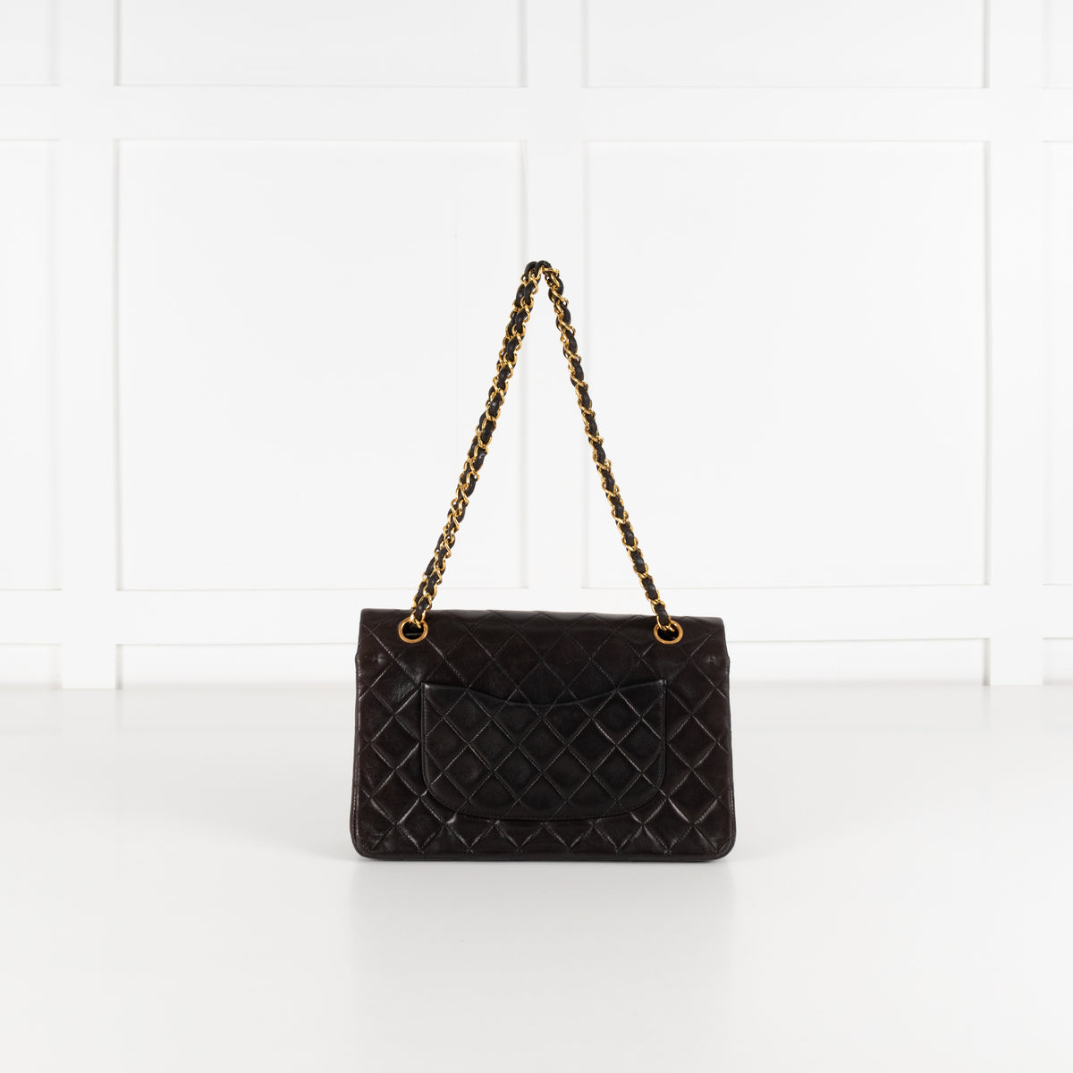 Chanel Vintage Medium Chocolate Lambskin Double Flap Bag