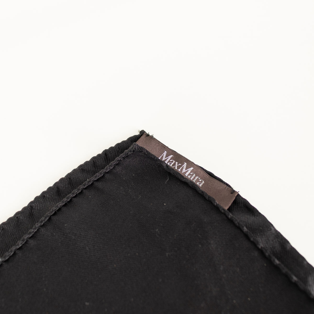 Max Mara Black Silk Scarf