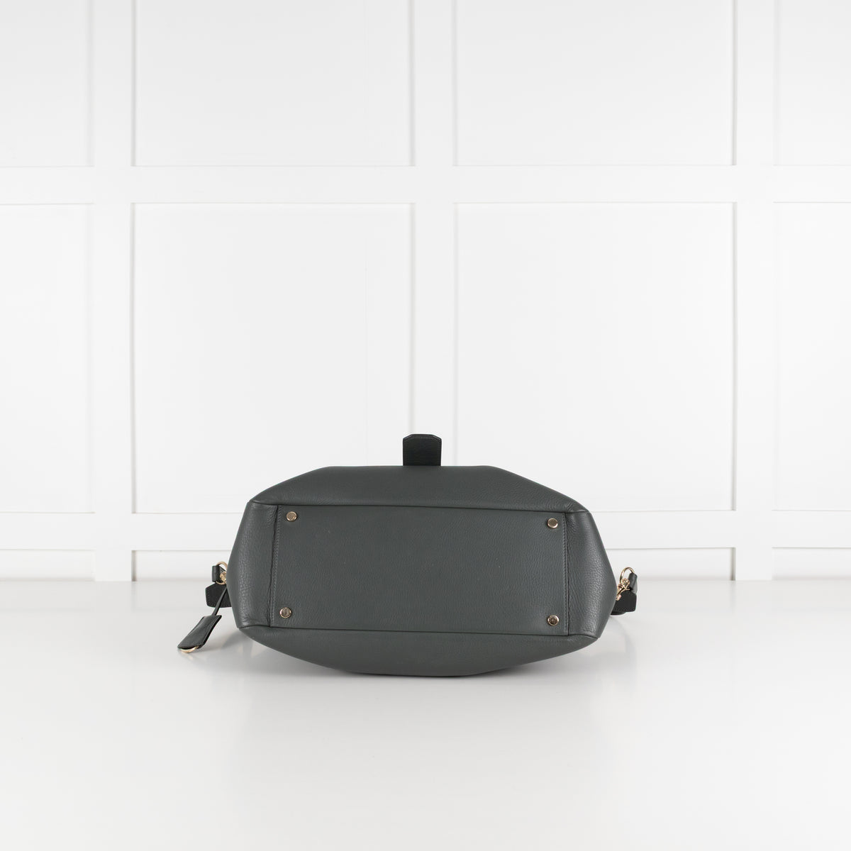 Smythson Grey Berkeley Satchel Bag