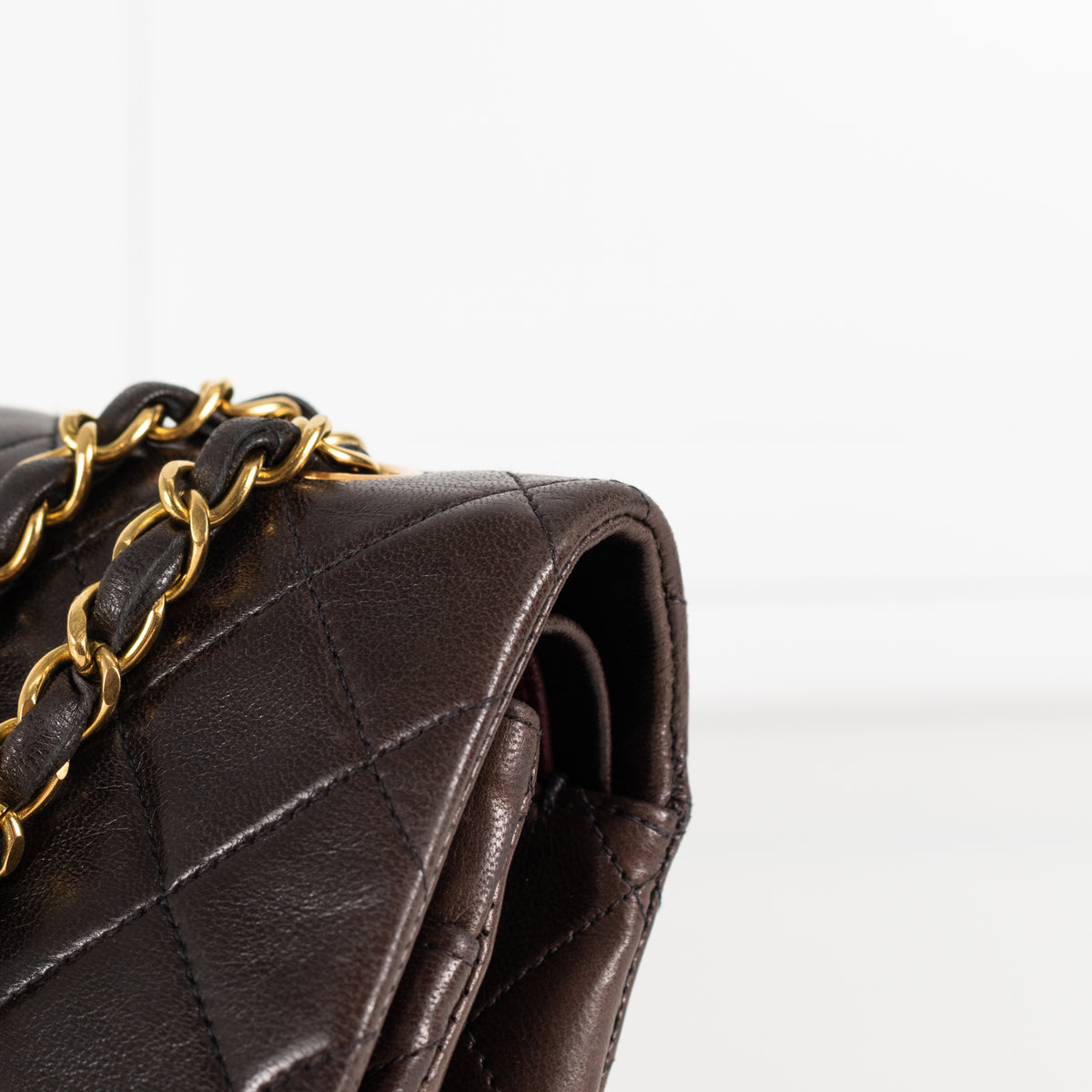 Chanel Vintage Medium Chocolate Lambskin Double Flap Bag