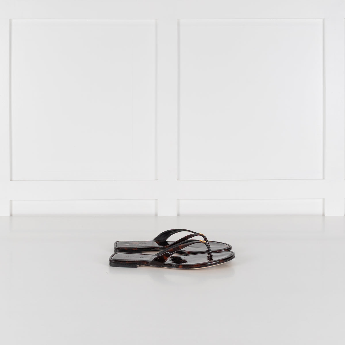 Tory Burch Tortoise Shell Patent Leather Classic Flip Flop
