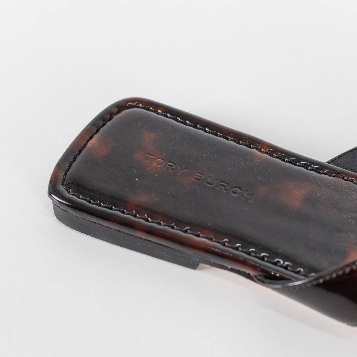 Tory Burch Tortoise Shell Patent Leather Classic Flip Flop