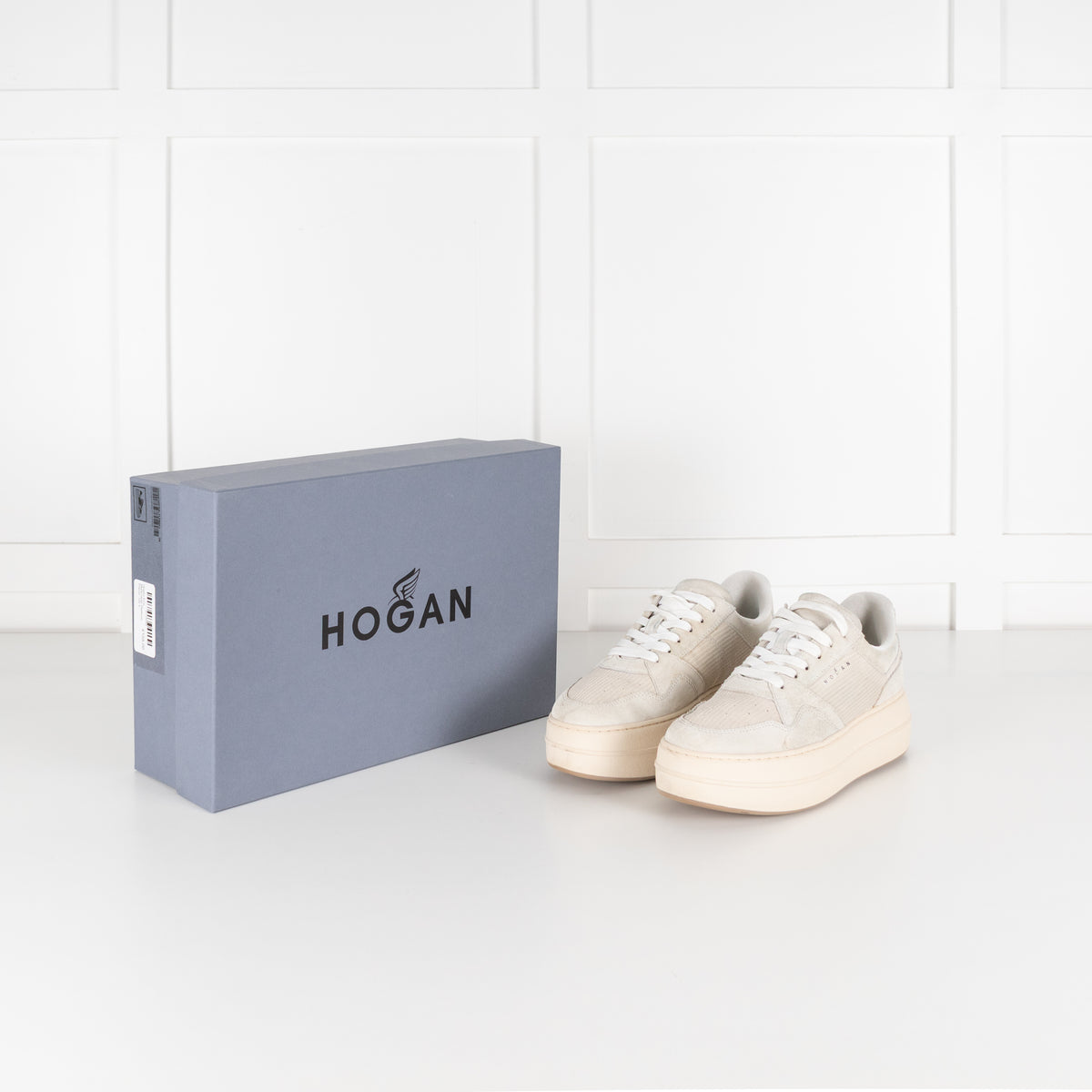 Hogan Ecru Skyscraper Platform Trainer