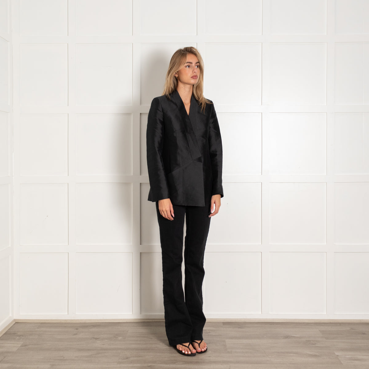Dice Kayek Black Silk Blend Jacket