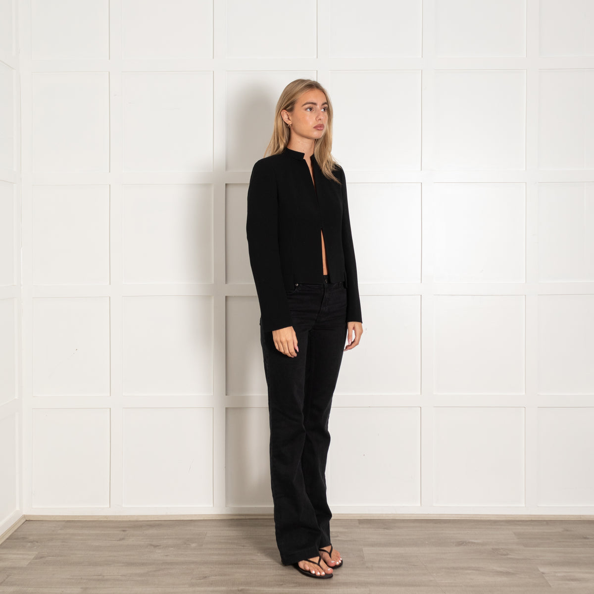 Akris Black Edge To Edge Short Jacket