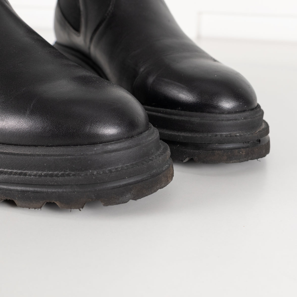 Hogan Black Leather Track Chelsea Boot