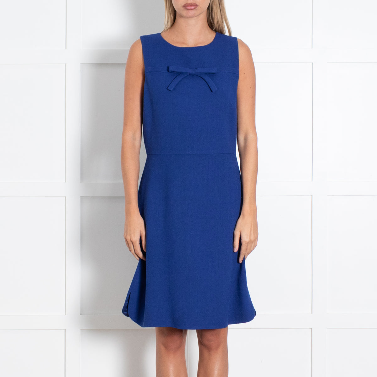 Boutique Moschino Royal Blue Crepe Bow Dress