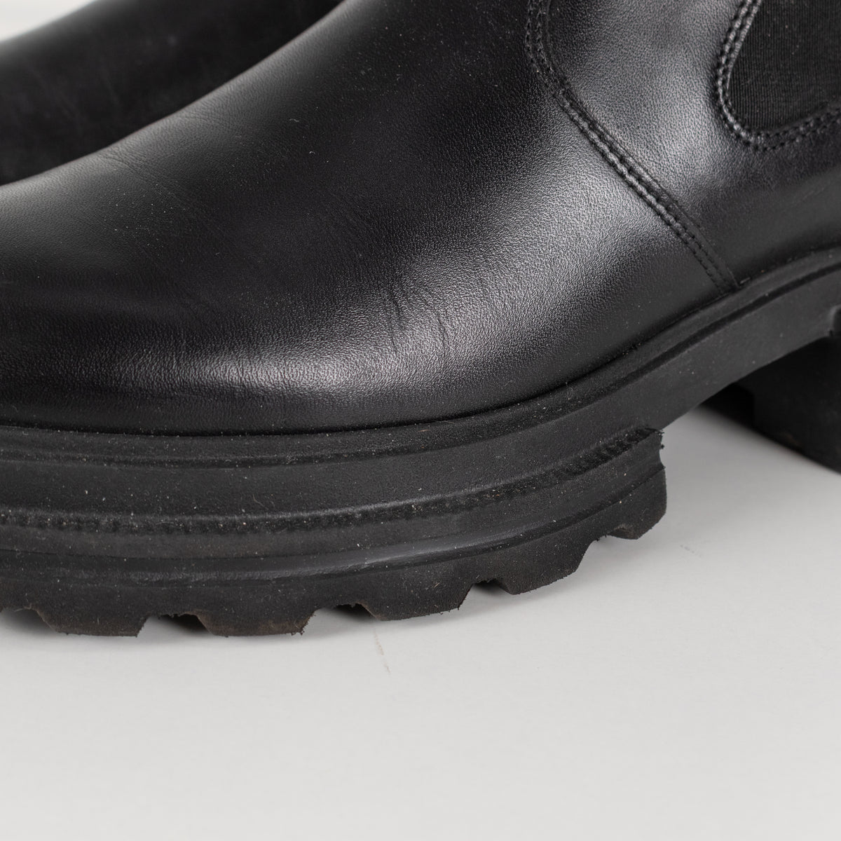 Hogan Black Leather Track Chelsea Boot