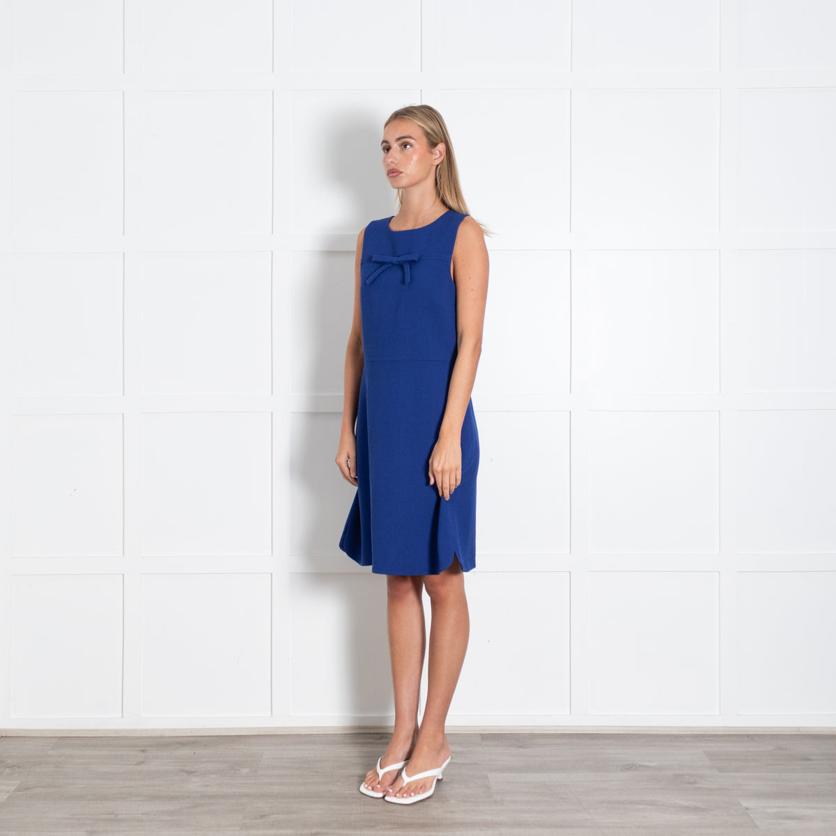 Boutique Moschino Royal Blue Crepe Bow Dress