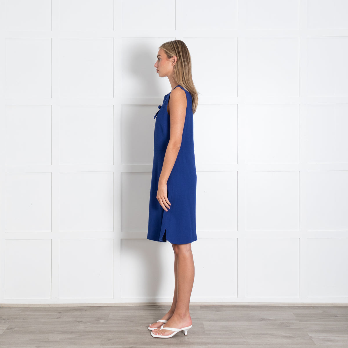 Boutique Moschino Royal Blue Crepe Bow Dress