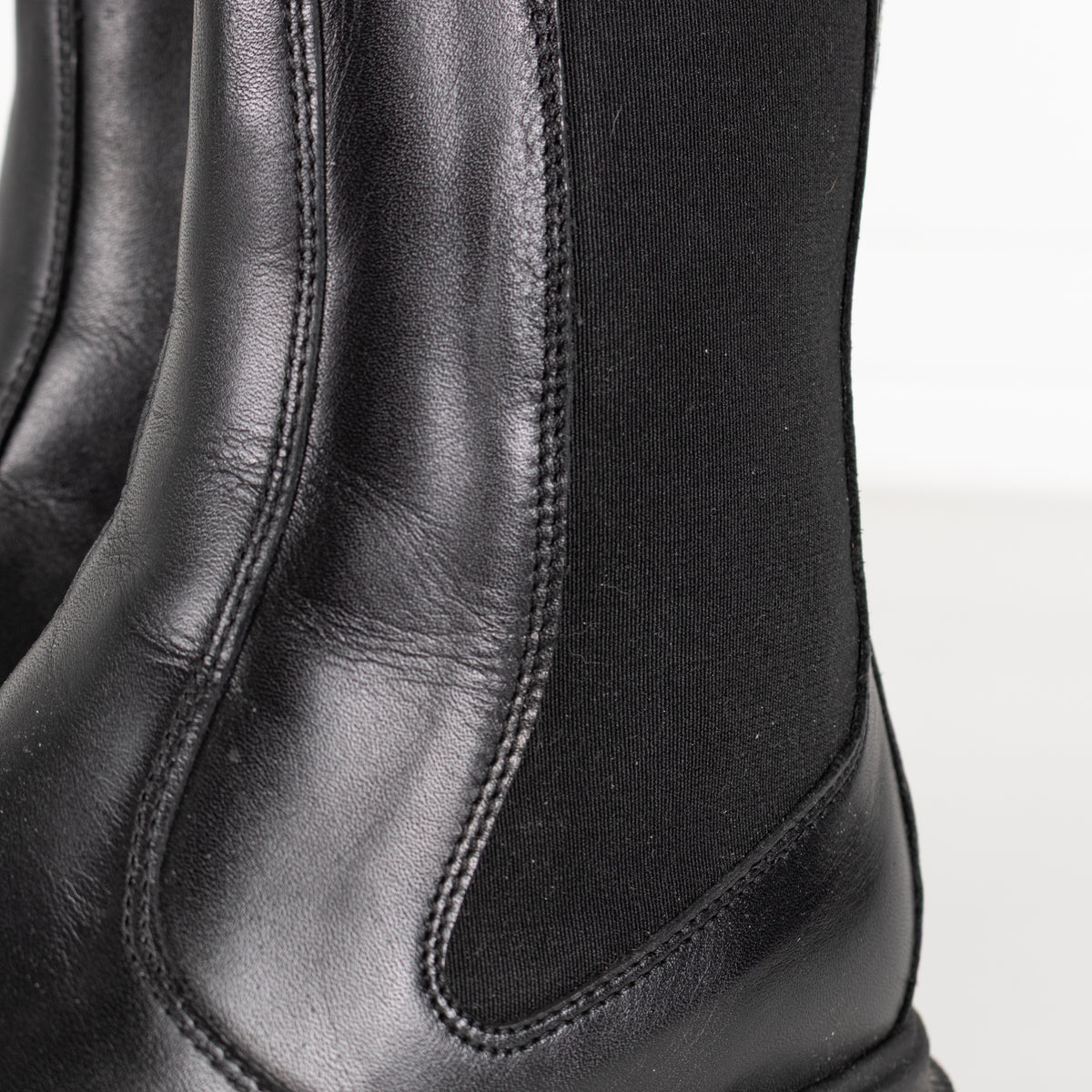 Hogan Black Leather Track Chelsea Boot