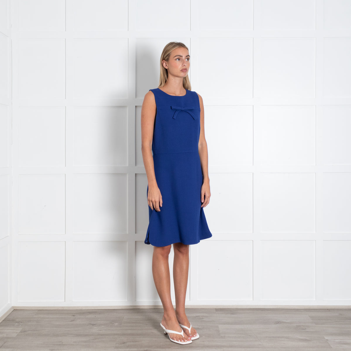 Boutique Moschino Royal Blue Crepe Bow Dress