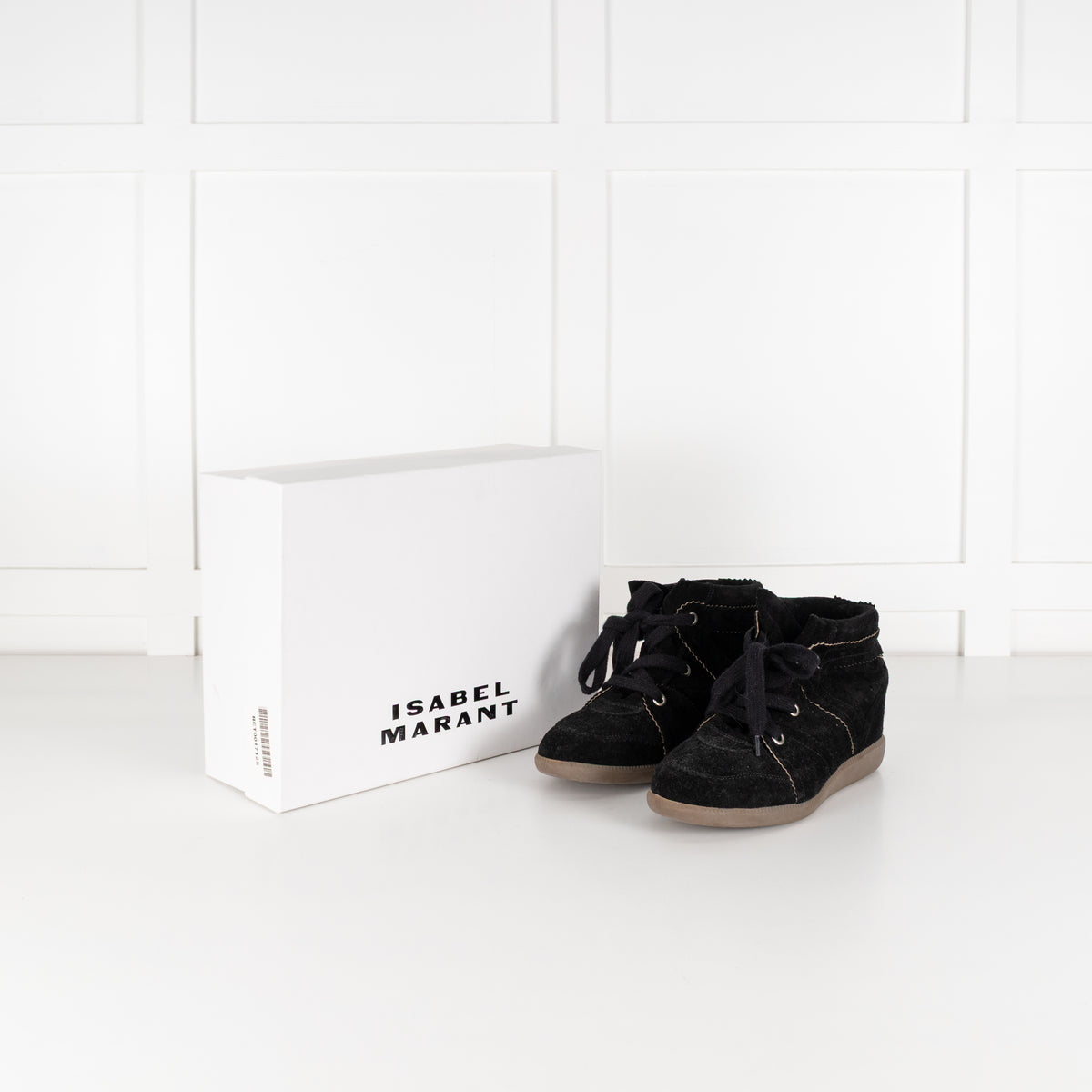 Isabel Marant Bobby Black Suede Trainer Boot