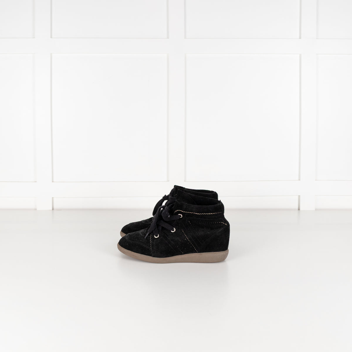 Isabel Marant Bobby Black Suede Trainer Boot