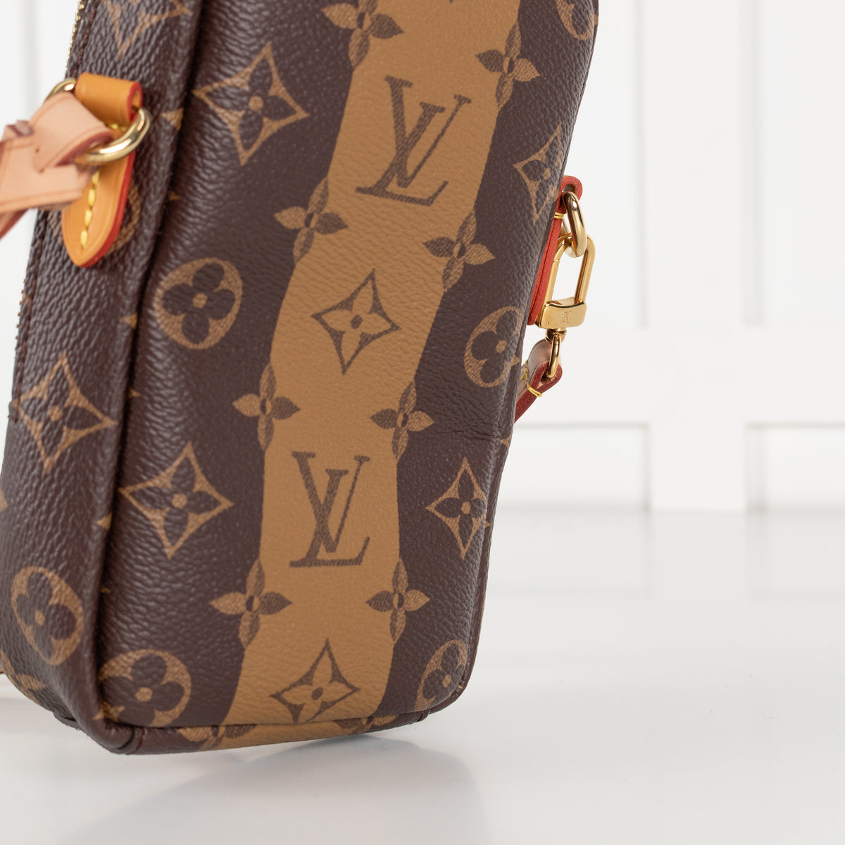 Louis Vuitton Brown Monogram Double Phone Pouch