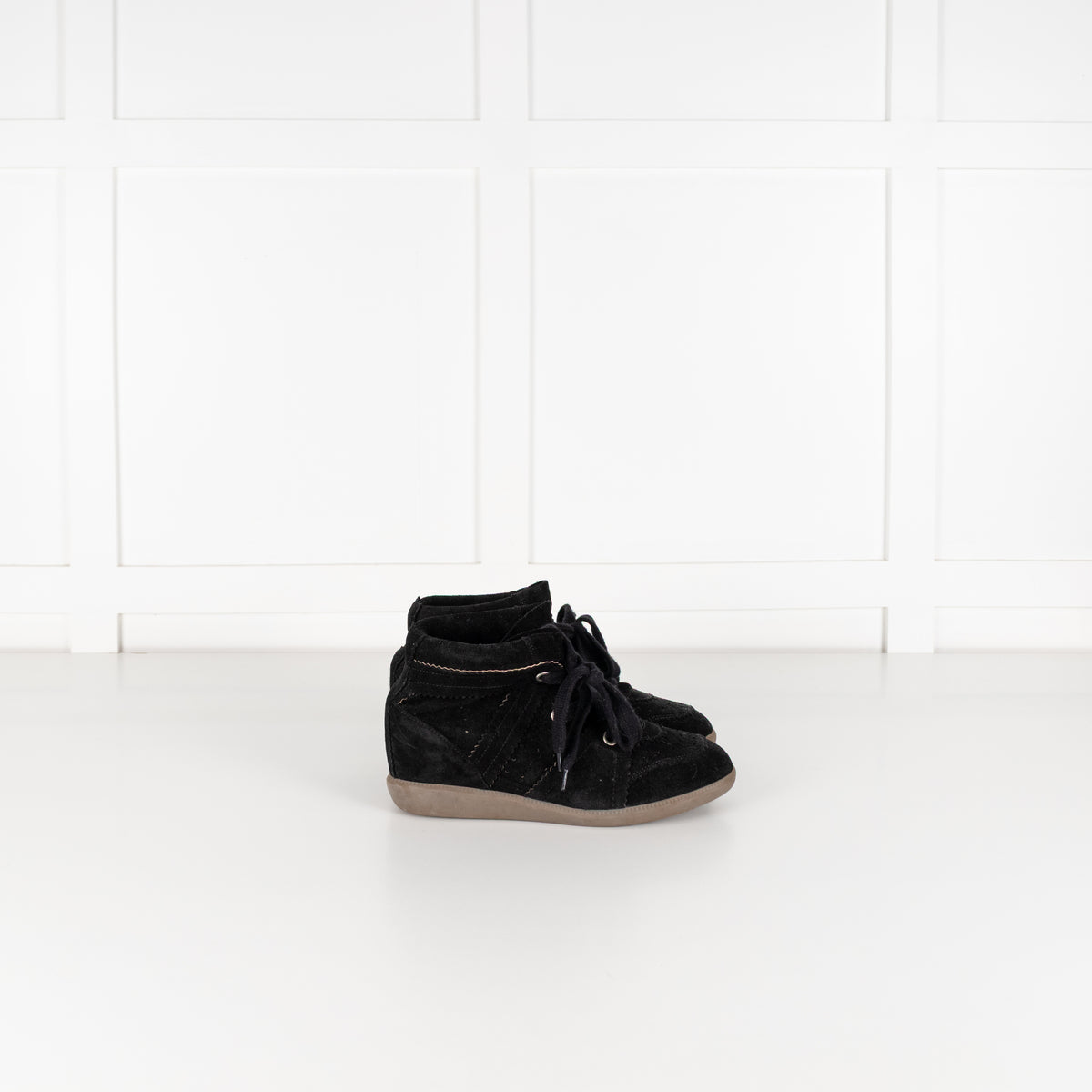 Isabel Marant Bobby Black Suede Trainer Boot
