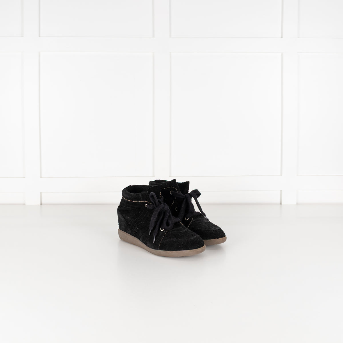 Isabel Marant Bobby Black Suede Trainer Boot