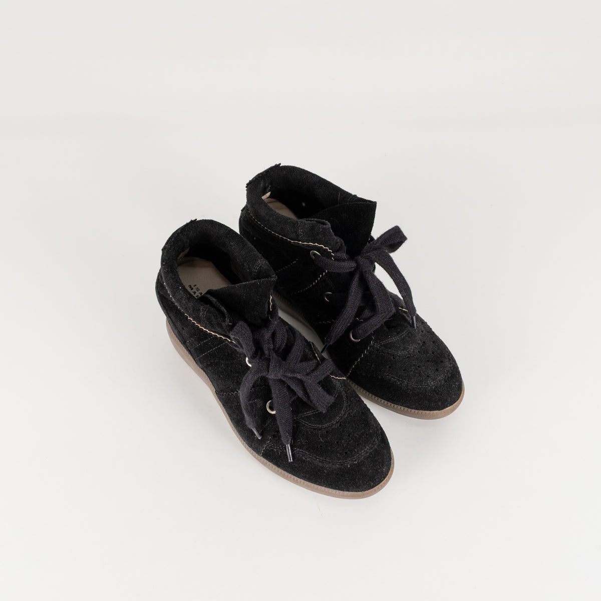 Isabel Marant Bobby Black Suede Trainer Boot