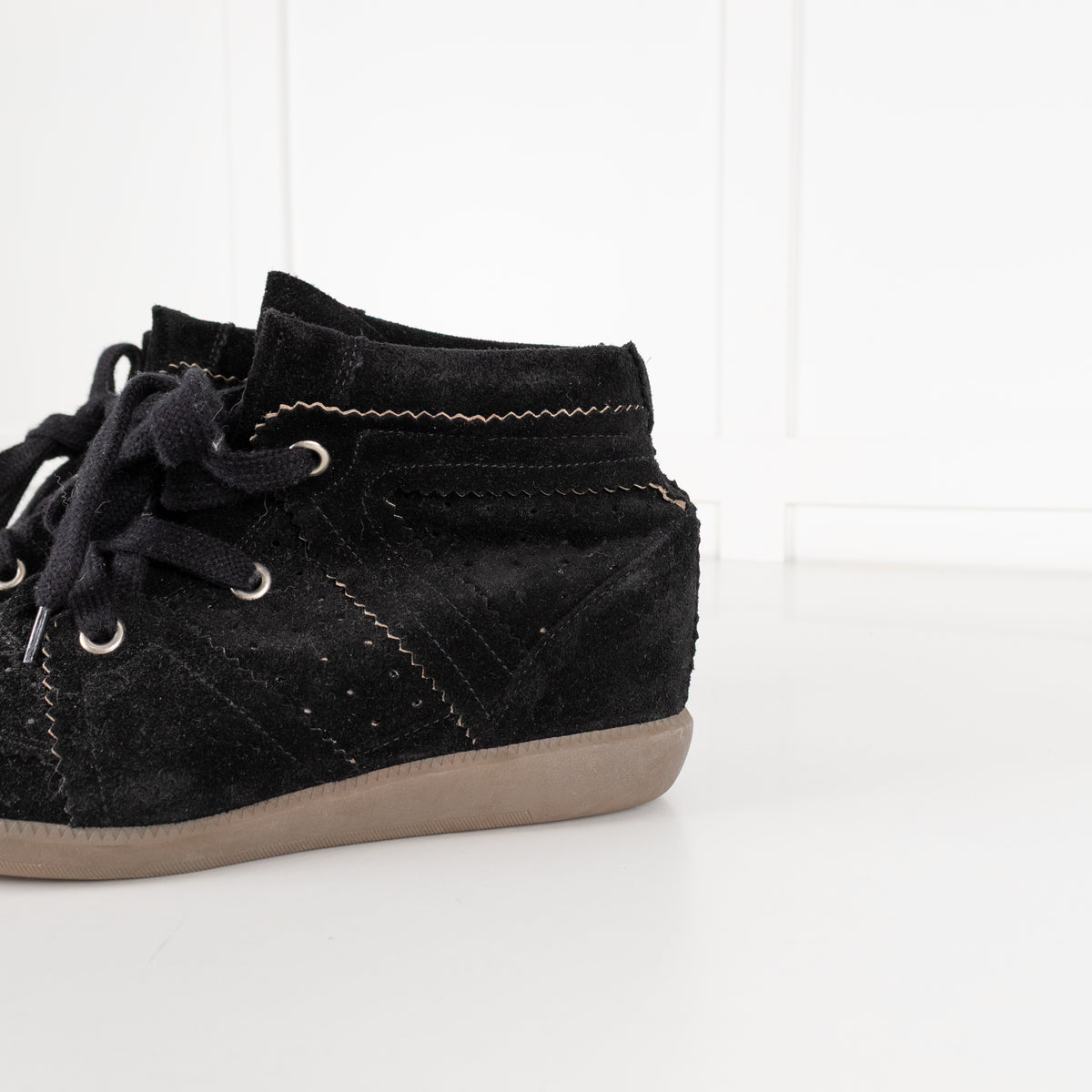 Isabel Marant Bobby Black Suede Trainer Boot