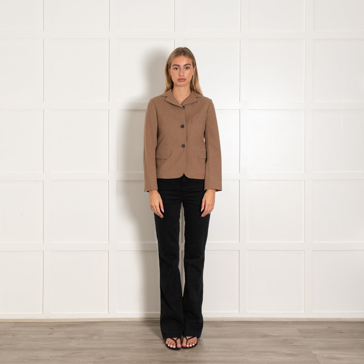 Jil Sander Brown Cashmere Blend Short Jacket