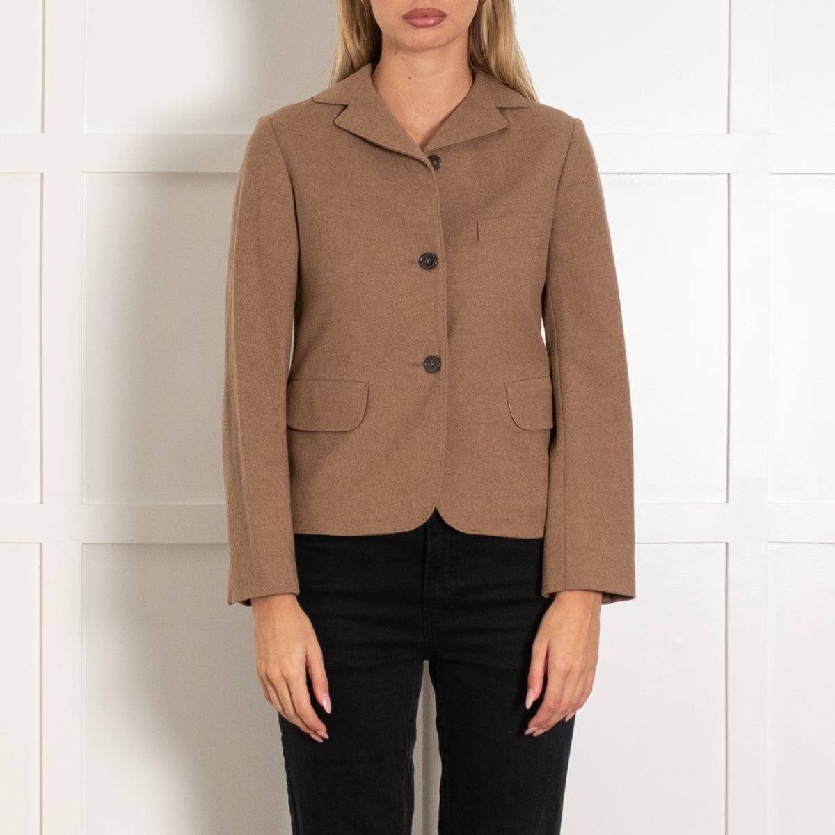 Jil Sander Brown Cashmere Blend Short Jacket
