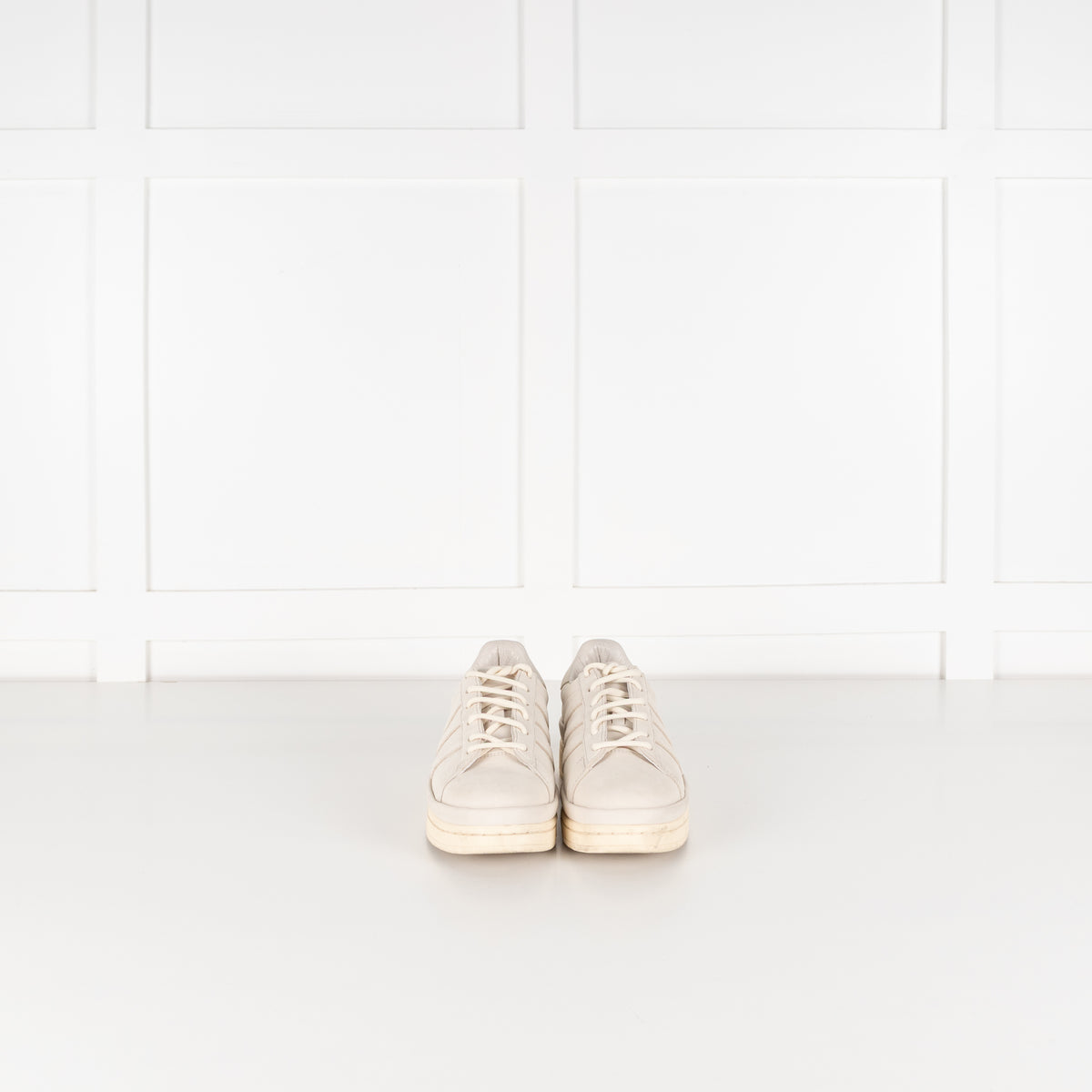 Adidas Y-3 Cream Hicho Suede Platform Trainers