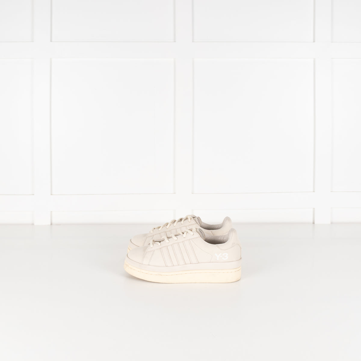 Adidas Y-3 Cream Hicho Suede Platform Trainers