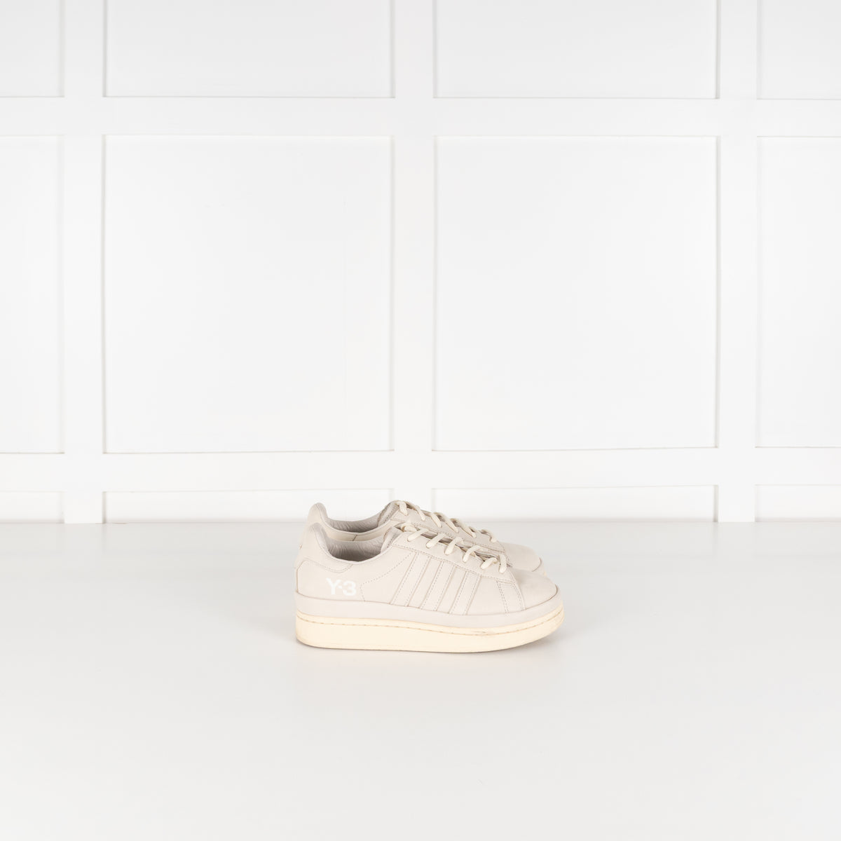 Adidas Y-3 Cream Hicho Suede Platform Trainers