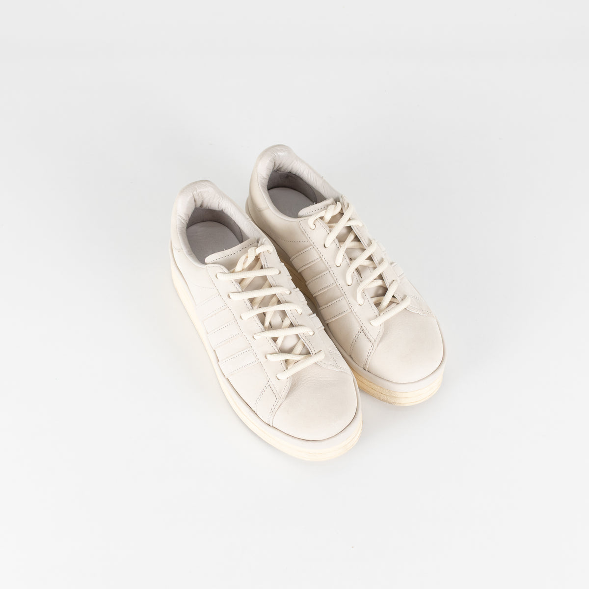 Adidas Y-3 Cream Hicho Suede Platform Trainers