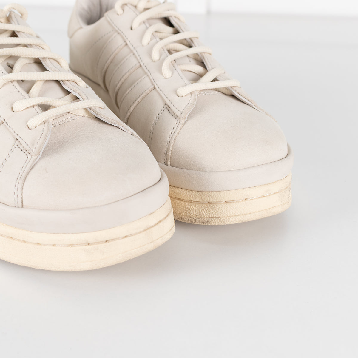 Adidas Y-3 Cream Hicho Suede Platform Trainers
