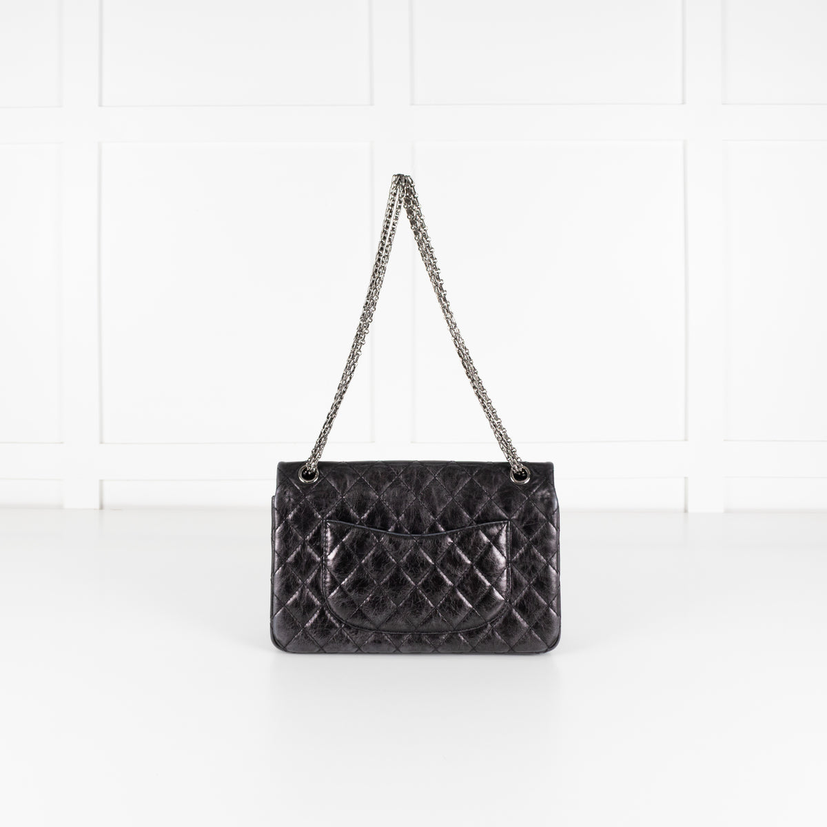 Chanel Black Quilted Leather Double Flap Large Size Shoulder Bag