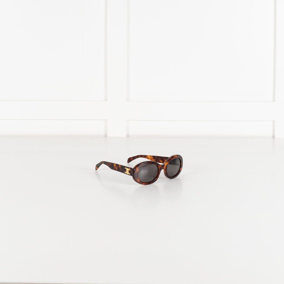 Celine Triomphe Tortoiseshell Acetate Sunglasses