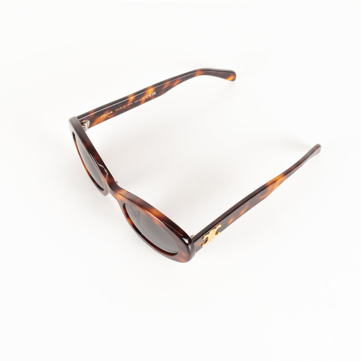 Celine Triomphe Tortoiseshell Acetate Sunglasses