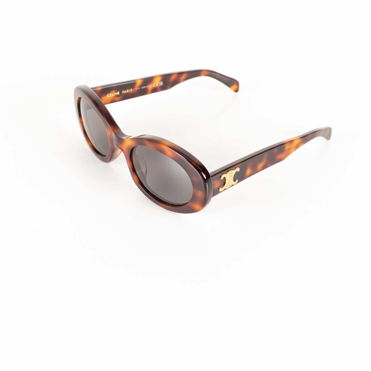 Celine Triomphe Tortoiseshell Acetate Sunglasses