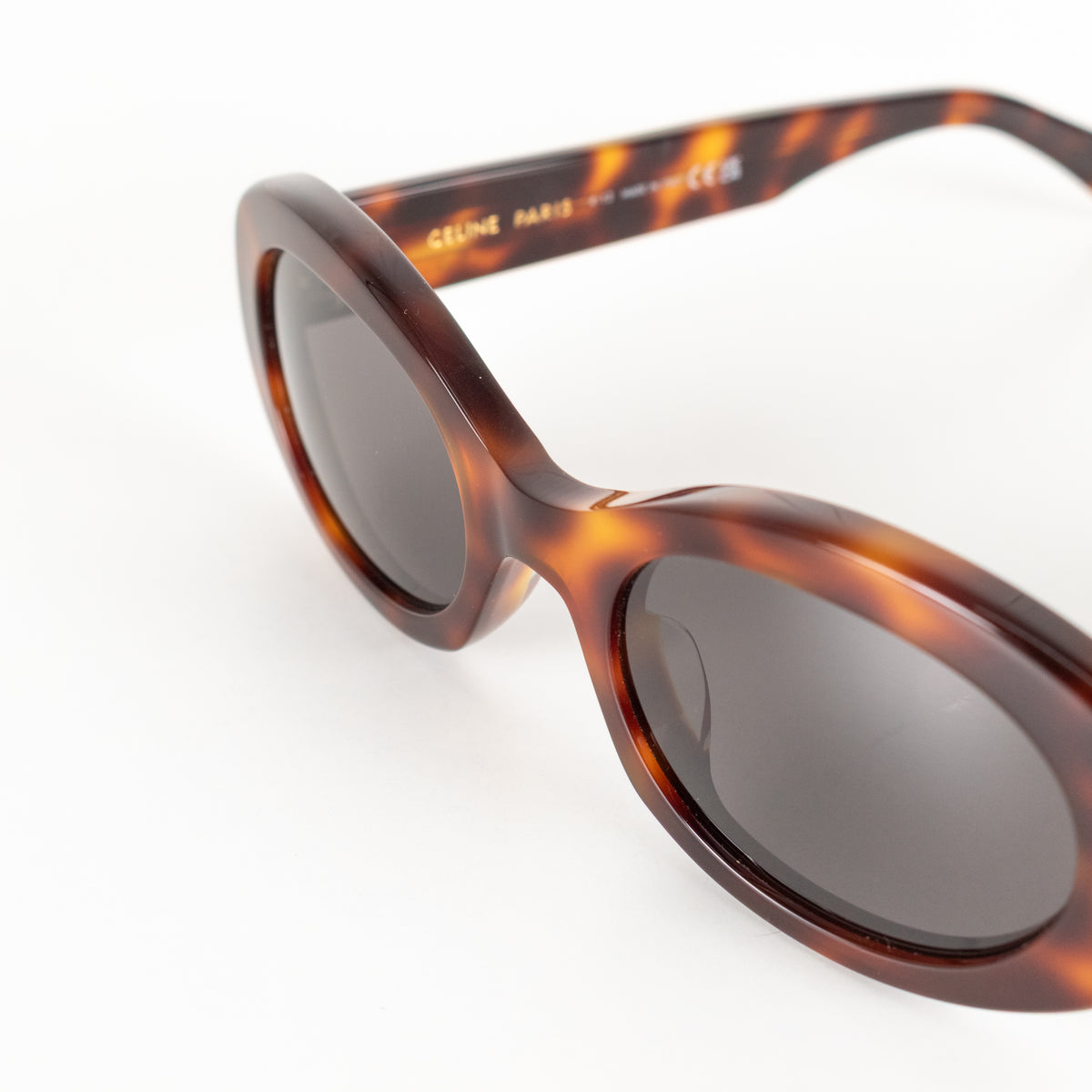 Celine Triomphe Tortoiseshell Acetate Sunglasses