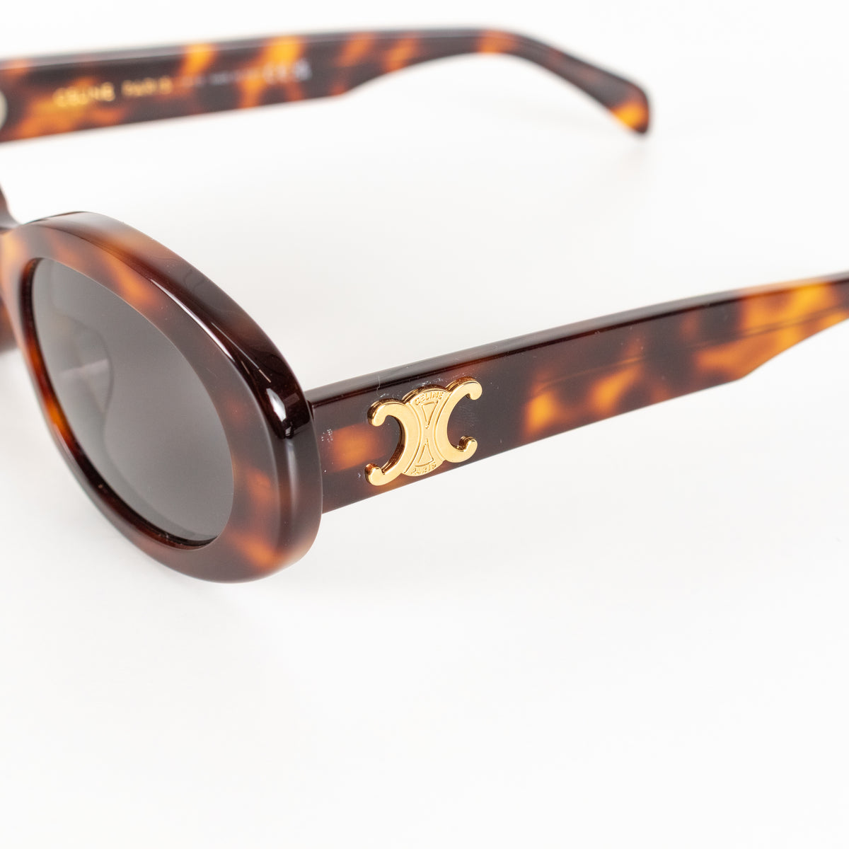 Celine Triomphe Tortoiseshell Acetate Sunglasses
