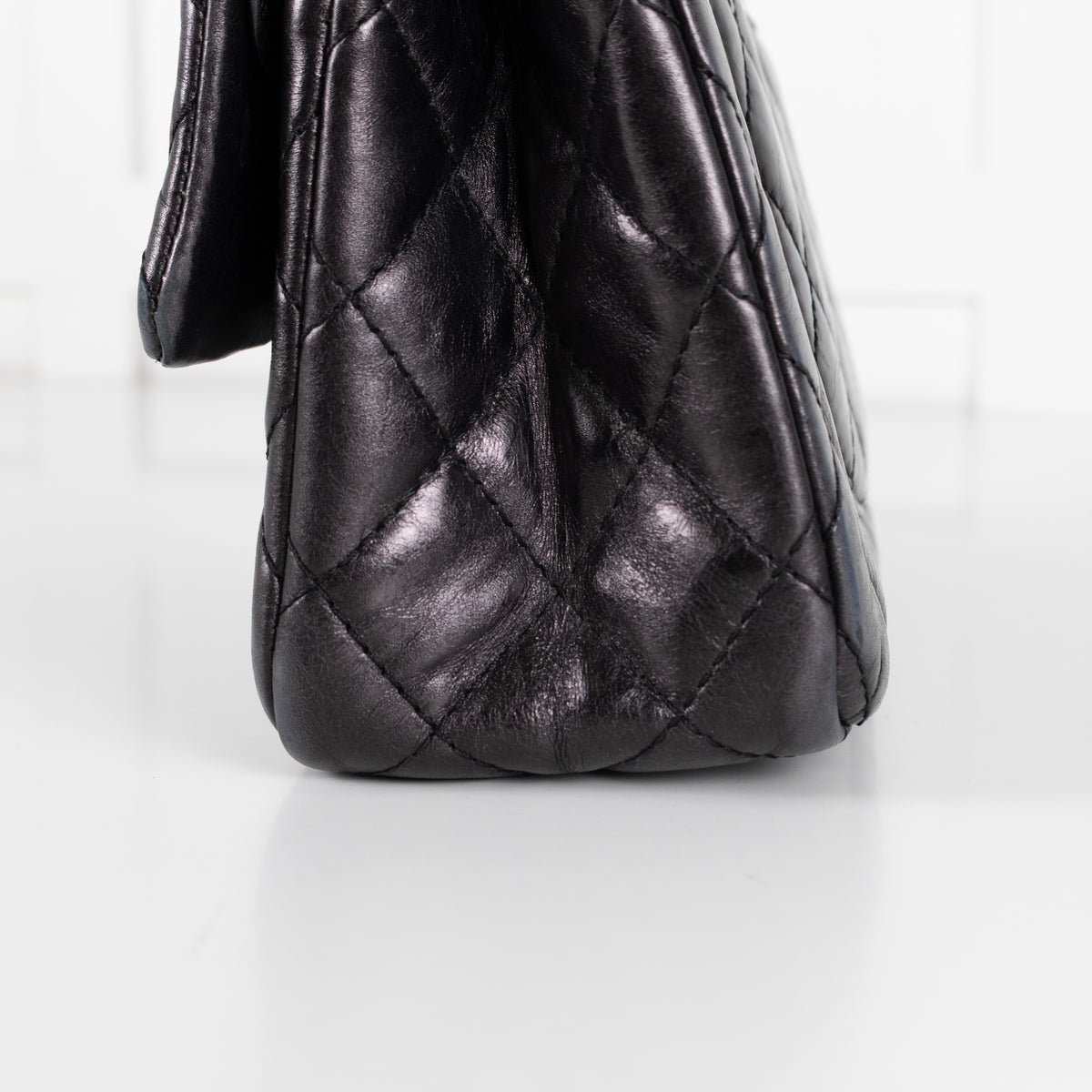 Chanel Black Quilted Leather Double Flap Large Size Shoulder Bag