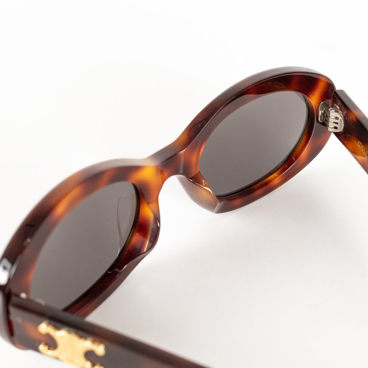 Celine Triomphe Tortoiseshell Acetate Sunglasses