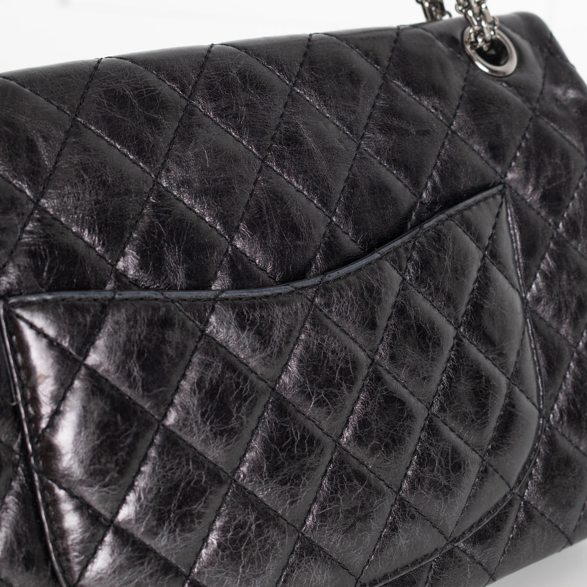Chanel Black Quilted Leather Double Flap Large Size Shoulder Bag