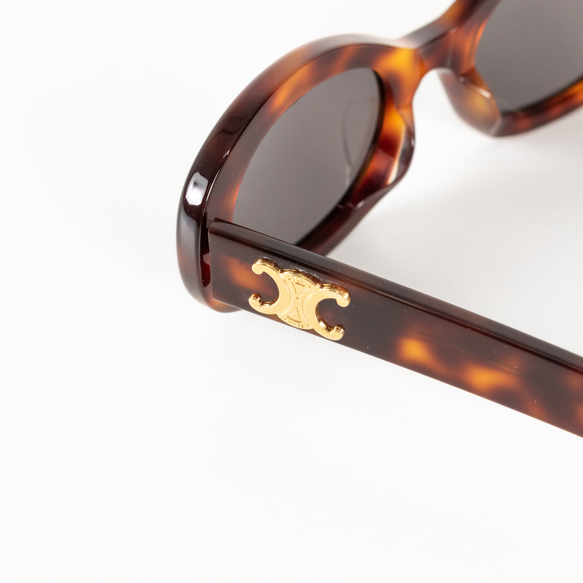 Celine Triomphe Tortoiseshell Acetate Sunglasses