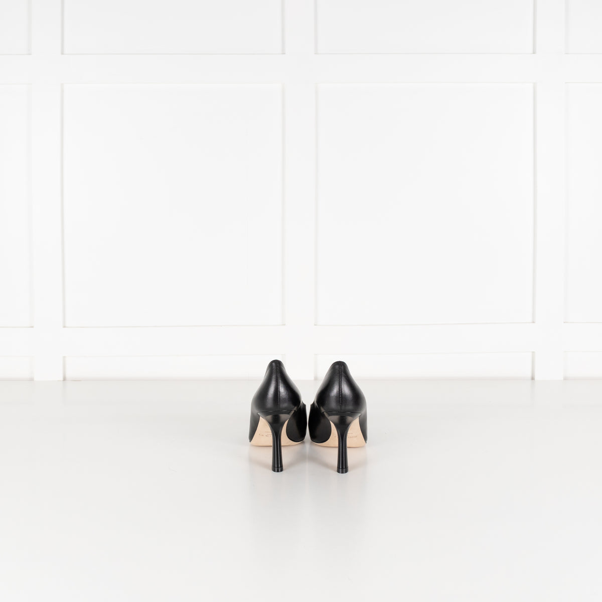 Jimmy Choo Black Leather Marcela Heeled Shoes