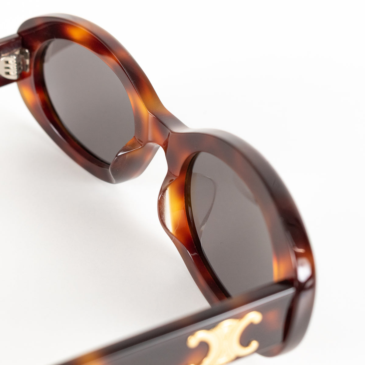 Celine Triomphe Tortoiseshell Acetate Sunglasses