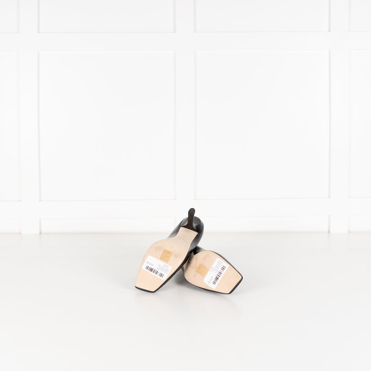 Jimmy Choo Black Leather Marcela Heeled Shoes