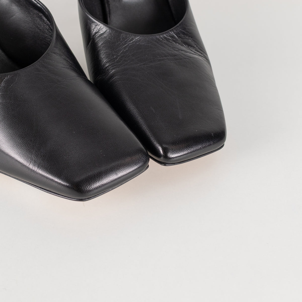 Jimmy Choo Black Leather Marcela Heeled Shoes