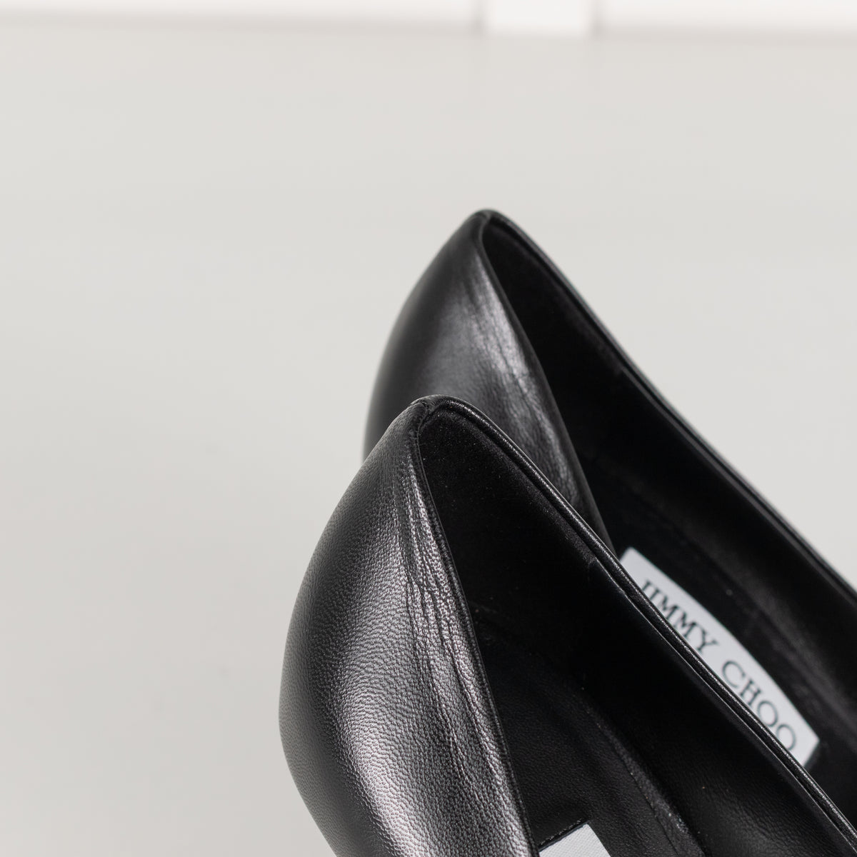 Jimmy Choo Black Leather Marcela Heeled Shoes