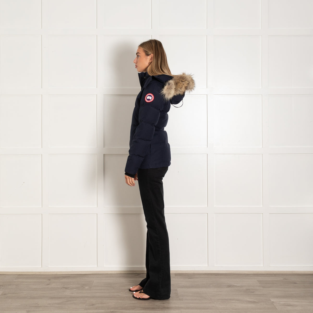 Canada Goose Navy Short Hood Puffer Jacket
